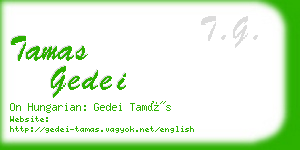 tamas gedei business card